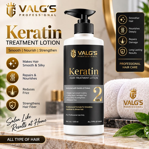 VALG'S Professional Keratin Hair Treatment Lotion – Step 2 | Smooth & Manageable Hair
