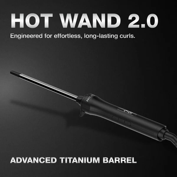 Ikonic Professional Hot Wand 2.0 with 10mm Titanium Barrel & Temperature Control