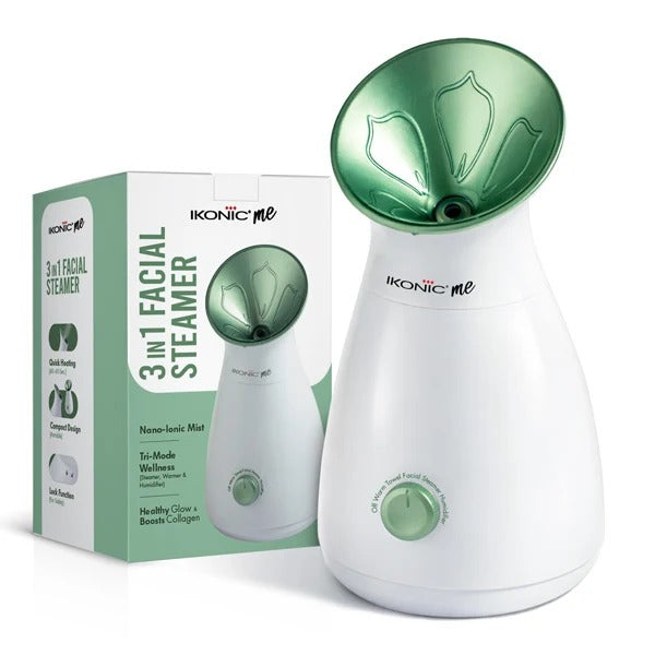 Ikonic Me Ikonic Me 3-in-1 Facial Steamer with Nano Ionic Technology, Towel Warmer & Humidifier – White