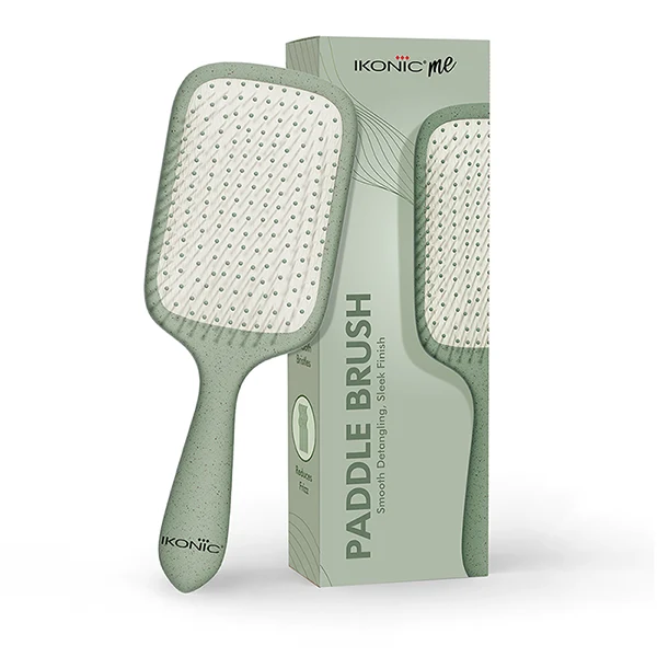 Ikonic Me Paddle Brush IKM-3016 with Ion-Infused Bristles & Cushioned Base