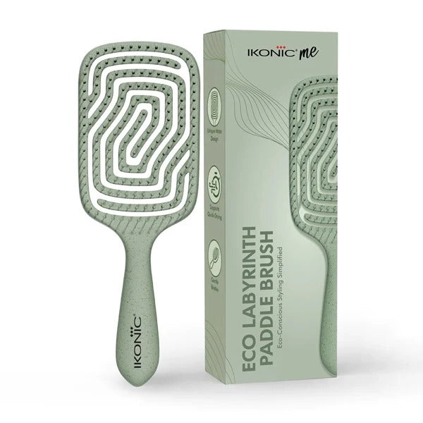 Ikonic Me Ikonic Me Eco Labyrinth Paddle Brush IKM-3017 with Flexible Maze Design & Ion Bristles