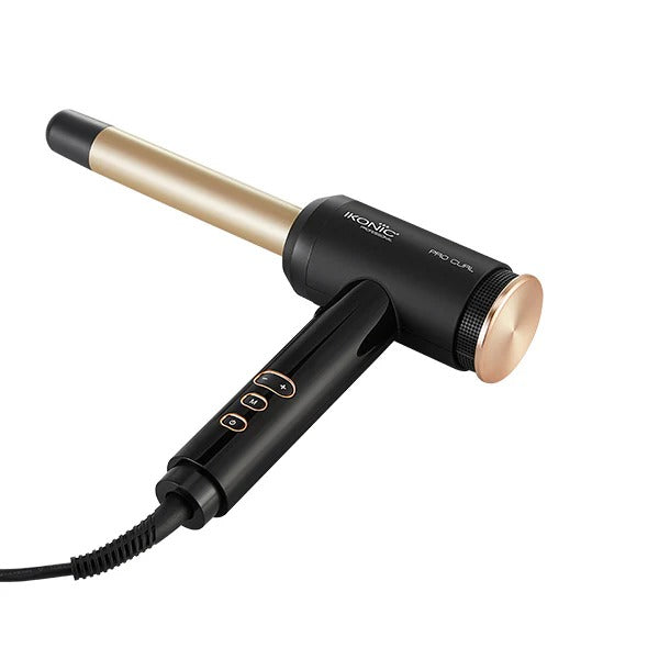 Ikonic Professional Pro Hair Curler with 25 mm Ceramic Barrel & Digital Temperature Control - Black