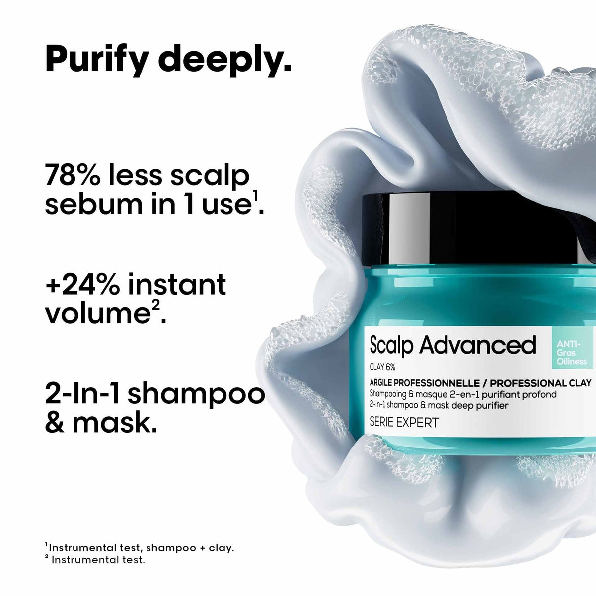 [Scalp Advanced] Anti-oiliness 2-in-1 deep purifier clay